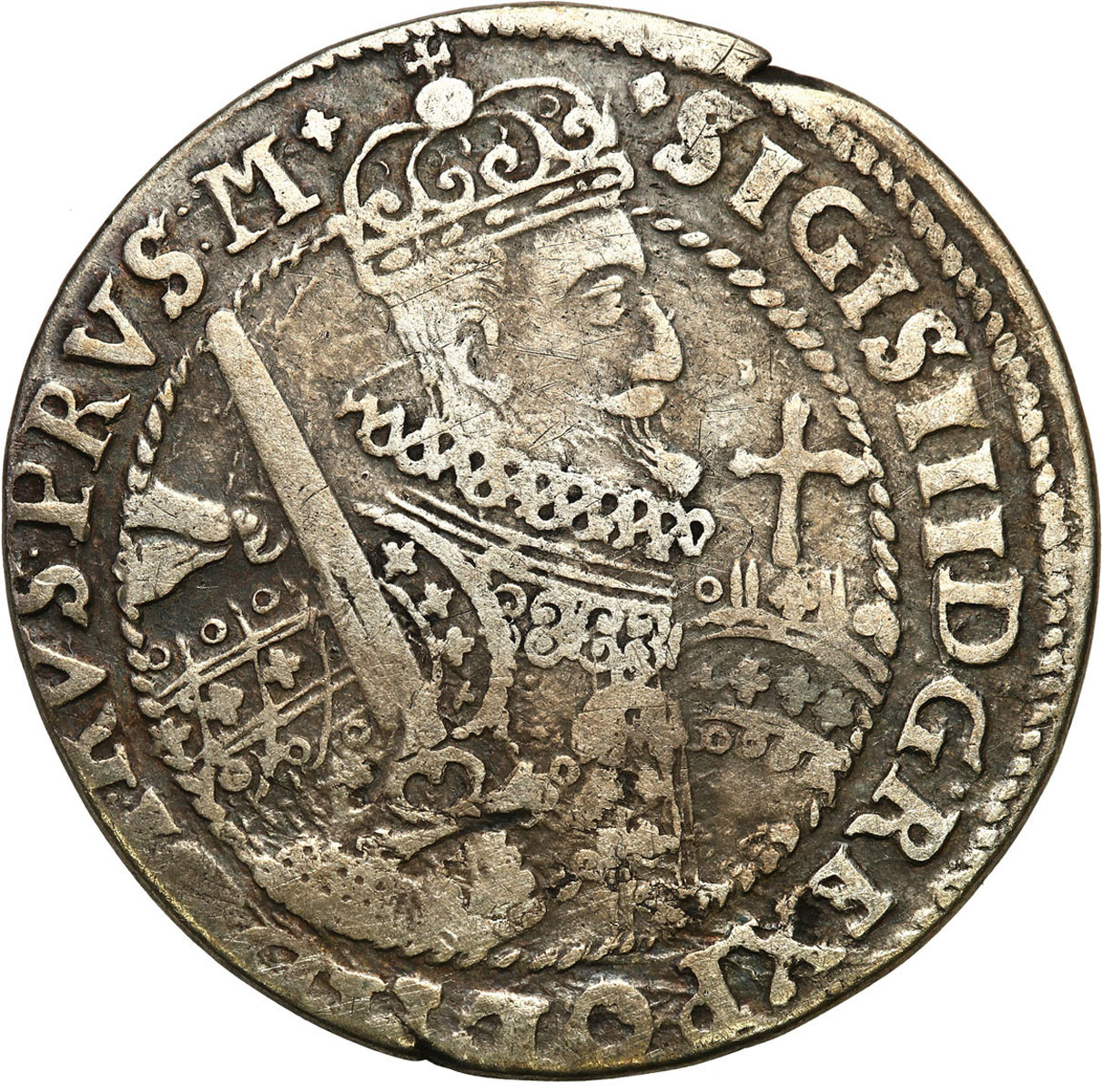 Zygmunt III Waza. Ort (18 groszy) 1622, Bydgoszcz - odmiana 265.a15 (R1)
